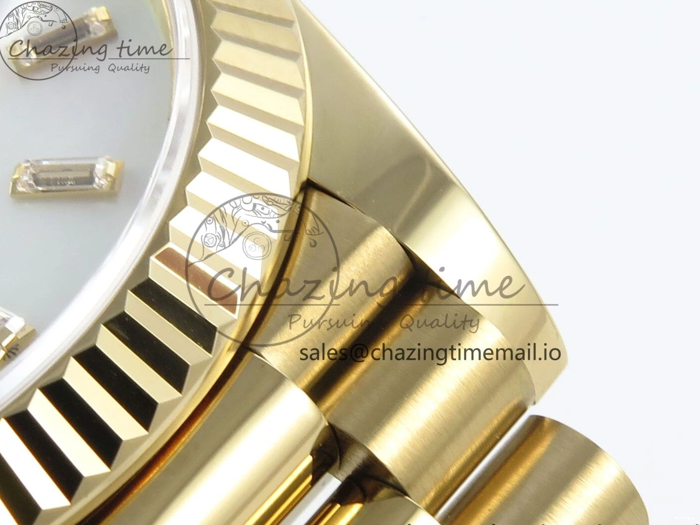 MiroTime 1219 Day Date 40 YG 228238 Noob 1:1 Best Edition White MOP Crystal Dial on President Bracelet A2836 (Gain Weight) Breathable 804